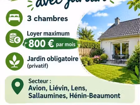 maison avec 3 chambres