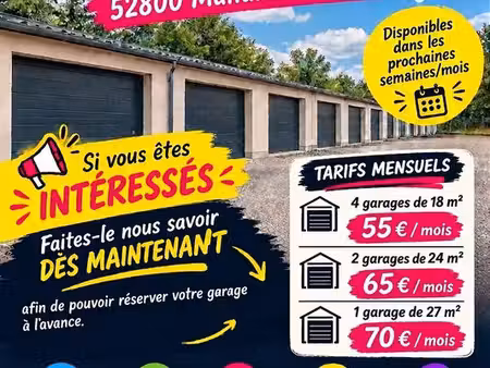 garages 18  24 ou 27 m2 mandres la côte
