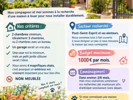 je cherche à louer une maison
