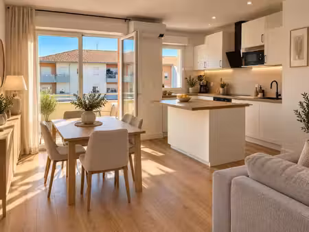 léguevin – bel appartement t3 avec terrasse  luminosité et cadre verdoyant