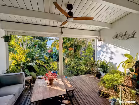 maison t4 de charme avec jardin  varangue et piscine dans résidence au calme à piton saint
