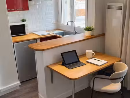studio meublé tout équipé – montrouge – fibre/ethernet – salle d'eau rénovée