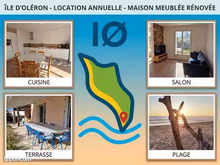 location annuelle maison 94m2 meublée 3ch