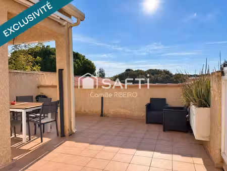 port leucate t3 lumineux  terrasses garage