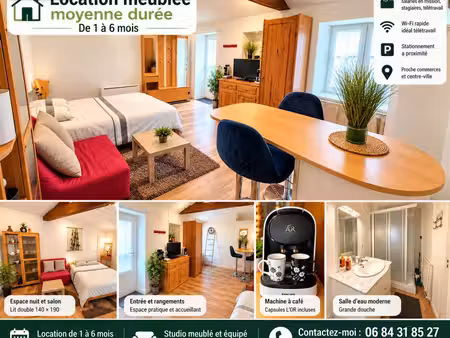 meublé entièrement équipé _ location moyenne durée _ rue calme centre ville fontenay