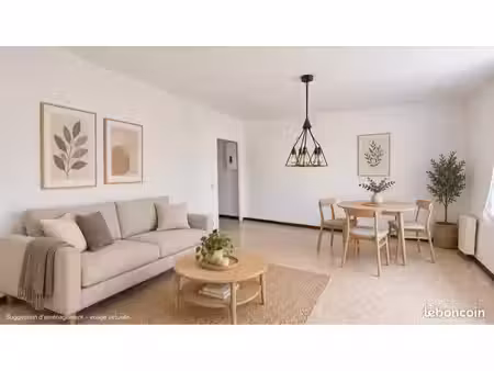 f3 traversant très lumineux – résidence sécurisée  terrasse et parking – cannes la bocca