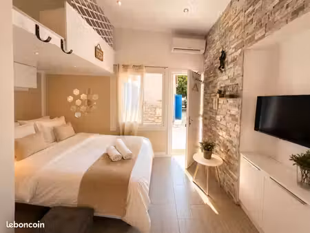 studio rare à carnolès – un véritable cocon à deux pas de la mer