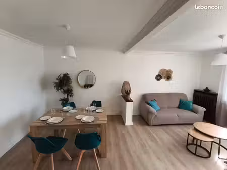 grand t3 meublé de 75 m² – double séjour  2 chambres – gagny
