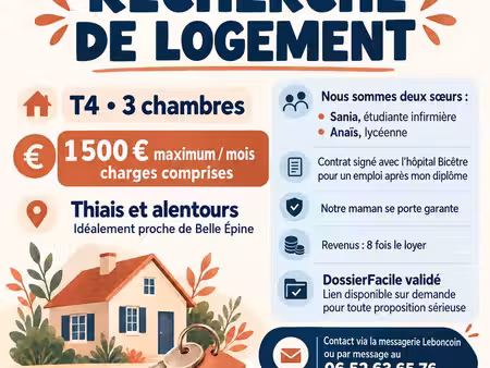 recherche appartement t4