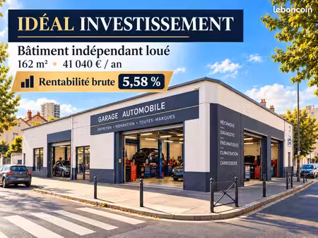a vendre batiment indépendant loué - rentabilité 5 58% - vitry sur seine