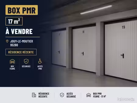 parking box pmr 17m2 à vendre dans résidence récente