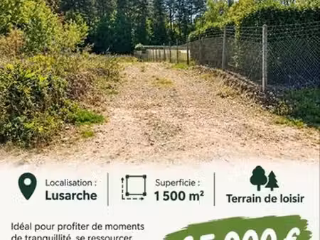 vend terrain luzarche
