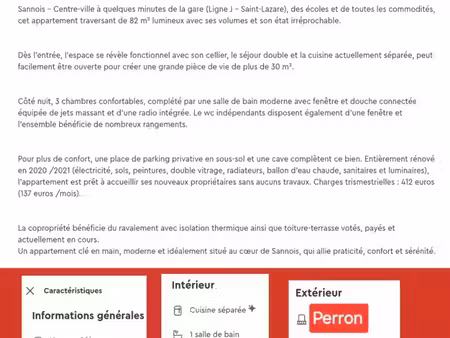 vend appartement f4 proche centre ville et gare