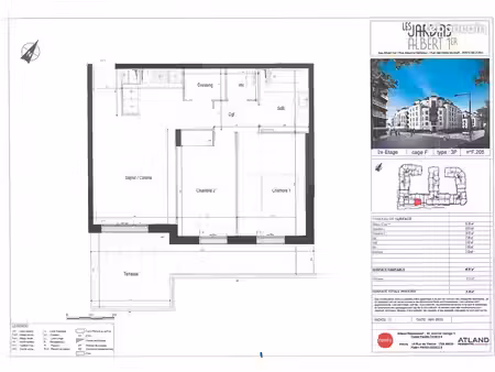 appartement 3 pièces 61 m²