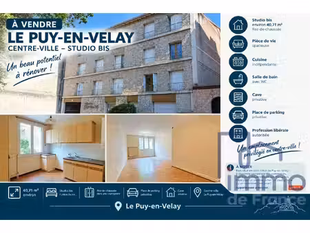achat appartement 2 pièces 41m² le puy en velay 43000