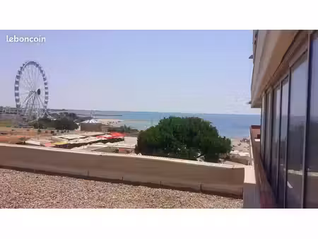 appartement studio terrasse vue mer meublé
