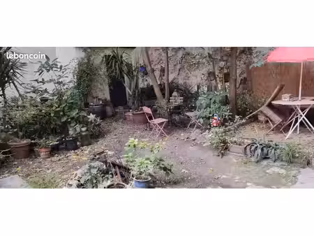 studio meublé donnant sur jardin