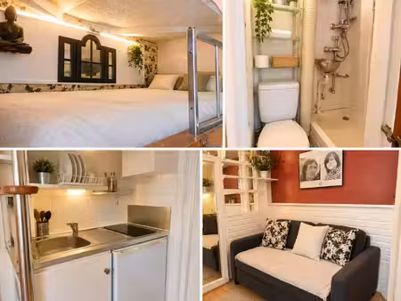 vente studette meublée avec mezzanine - calme sur jardin - levallois perret