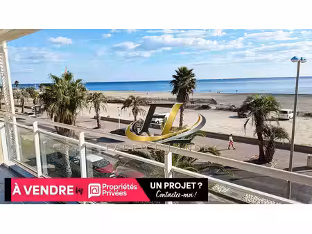 appartement t3 de 61.4 m² vue mer + garage + cave à canet plage