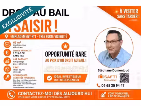 une adresse premium  un loyer rare  un fort potentiel !