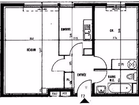 location appartement 2 pièces à nantes canclaux - mellinet (44000) : à louer 2 pièces / 47