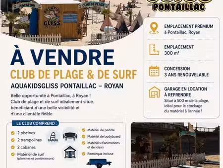 club de plage et de surf plage de pontaillac