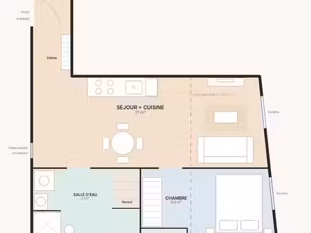 t2 non meublé – 35m2 – hyper centre/ appartement refait à neuf