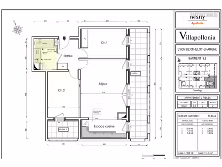 f3 bbc 63 4 m² – lyon 8e