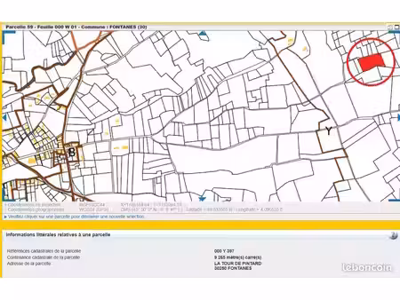 terrain de 10 295 m² à fontanès (30250) – accès facile