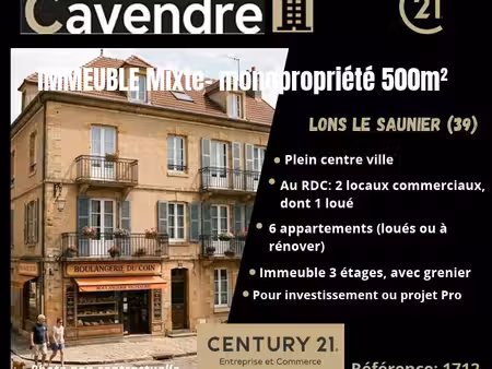 immeuble 500 m² lons le saunier