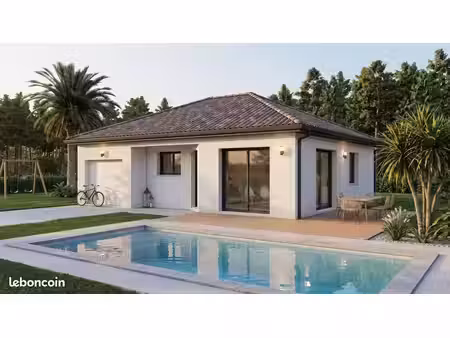 projet maison neuve plain-pied (3 ch. + garage) avec terrain de 800 m² - gourbera (40)
