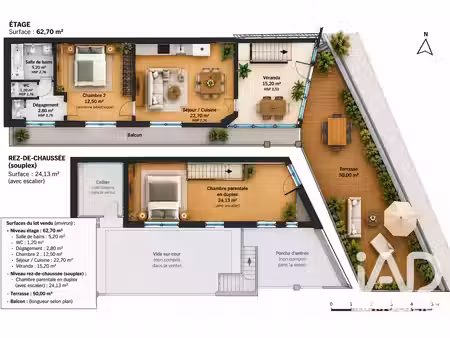 duplex à villeneuve-de-marsan (40190)