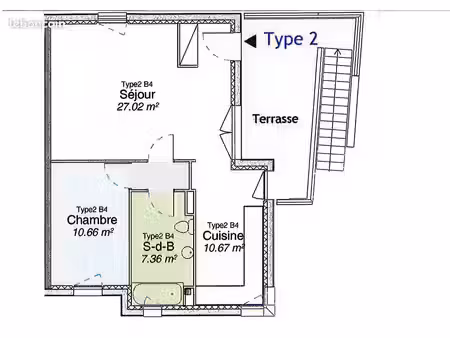 apt t2 avec terrasse - couternon (8 km dijon)