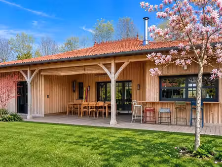 exclusivite -andernos  côté bassin  quartier port ostreicole  maison bois d'architecte