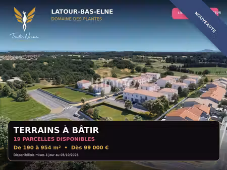 terrain constructible neuf à vendre