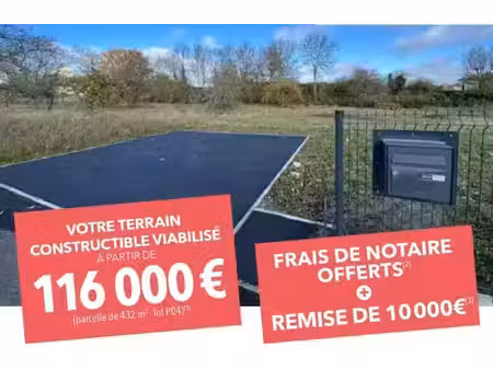 vente terrain 411 m² à dannemois (91490)  116 000 €