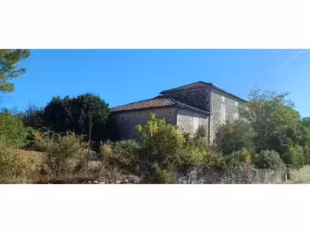 maison village en pierre jardin arbore