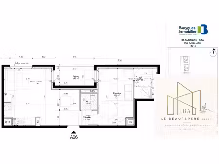 location appartement 2 pièces 43.3 m² à marseille 15ème (13015)  809 €