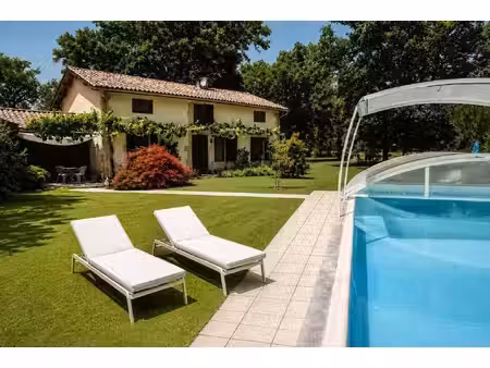 cœur des landes - 1h de bordeaux - authentique airial - une charmante maison  piscine et..