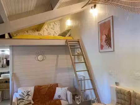 studio meublé + jardin