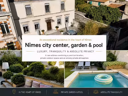 maison avec jardin et piscine en plein centre-ville
