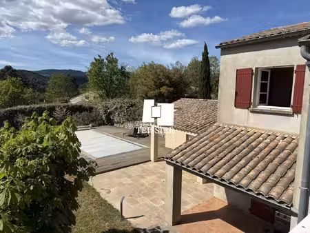 sud ardèche : 07230 payzac maison au calme avec vue & piscine