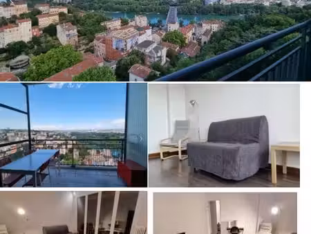 grand t2 meublé 61 m² – lyon 4 croix-rousse – terrasse – vue panoramique