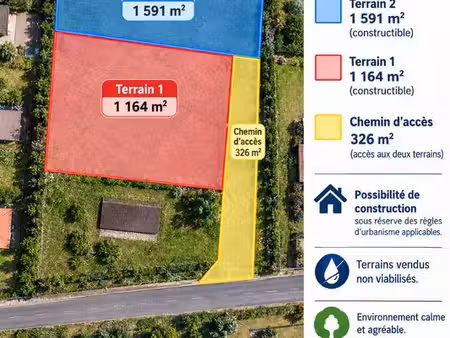 ? rare opportunité à saisir – ensemble de terrains à vendre ?