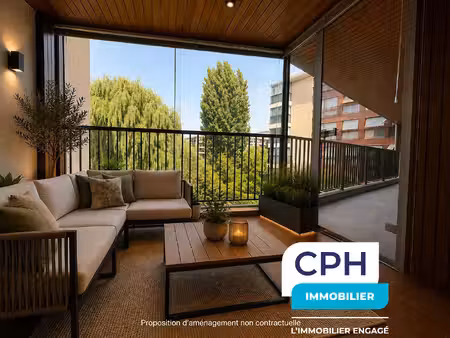 appartement d'exception de 107 m² avec vue dégagée sur un magnifique square arboré