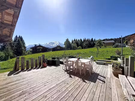 chalet à combloux avec vue spectaculaire