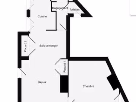 appartement 2 pièces 46m²