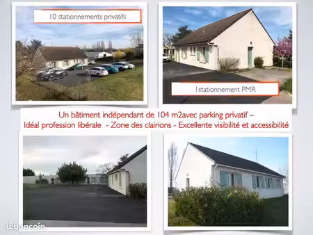 bureaux de plain pied avec 10 places parking privatif - zone des clairions