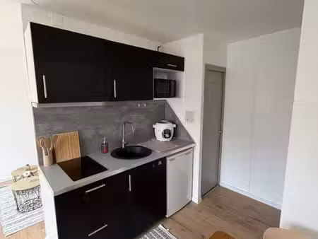 superbe appartement studio meublé 25m2 entièrement rénové avec balcon et parking privatif-