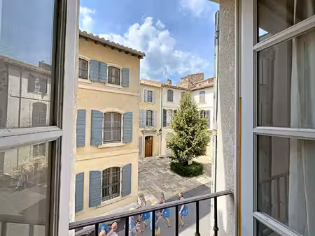 arles centre-ville - appartement t3 de 74 m² avec pierres et poutres apparentes  cave